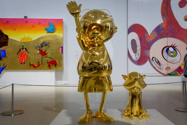 Kunst Malerei Plasik 31.01.2026 Hannover Sprengel Museum Kunstausstellung Niki de Saint Phalle, Yayoi Kusama und Takashi Murakami Love you for infinity Takashi Murakami Pom & Me 2009-2010 Hannover Sprengel Museum Niedersachsen GER