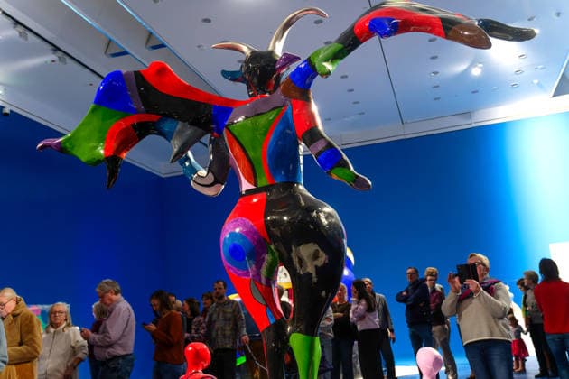 Kunst Malerei Plasik 31.01.2026 Hannover Sprengel Museum Kunstausstellung Niki de Saint Phalle, Yayoi Kusama und Takashi Murakami Love you for infinity Niki de Saint Phalle Der Teufel ohne Jahr Hannover Sprengel Museum Niedersachsen GER
