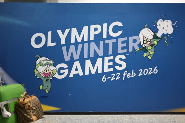 February 2, 2026, Ferno, Lombardy, Italy: February 2, 2026, Ferno, Italy. Olympic and Paralympic Games - Malpensa Airport. The photo shows the Olympic and Paralympic Games logo and rings, IPC at Malpensa Airport during the accreditation process; the 2026 Winter Olympic Games will be held from February 6 to 22 at various venues in Lombardy and Northeastern Italy. Ferno Italy  - ZUMAa289 20260202_zia_a289_204 Copyright: xPierrexTeyssotx
