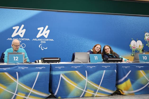 February 2, 2026, Ferno, Lombardy, Italy: February 2, 2026, Ferno, Italy. Olympic and Paralympic Games - Malpensa Airport. The photo shows the Olympic and Paralympic Games logo and rings, IPC at Malpensa Airport during the accreditation process; the 2026 Winter Olympic Games will be held from February 6 to 22 at various venues in Lombardy and Northeastern Italy. Ferno Italy  - ZUMAa289 20260202_zia_a289_216 Copyright: xPierrexTeyssotx
