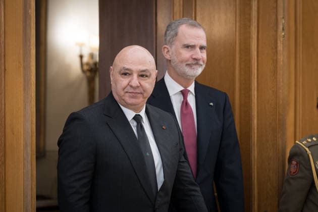 Felipe VI receives the President of Lebanon at La Zarzuela King Felipe VI receives the President of the Lebanese Republic, Joseph Aoun i , at La Zarzuela Palace, on February 2, 2026, in Madrid Spain The Lebanese President is paying a two-day state visit to Spain to discuss the possible permanence of the Spanish military in the south of the country when the UN mission FINUL 02 FEBRUARY 2026 Diego Radamé Madrid Madrid Madrid Spain  Copyright: xDiegoxRadamÃ sx 7261359