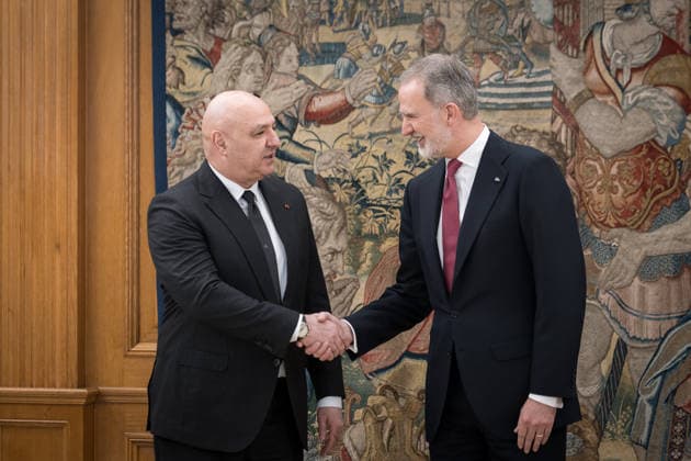 Felipe VI receives the President of Lebanon at La Zarzuela King Felipe VI receives the President of the Lebanese Republic, Joseph Aoun i , at La Zarzuela Palace, on February 2, 2026, in Madrid Spain The Lebanese President is paying a two-day state visit to Spain to discuss the possible permanence of the Spanish military in the south of the country when the UN mission FINUL 02 FEBRUARY 2026 Diego Radamé Madrid Madrid Madrid Spain  Copyright: xDiegoxRadamÃ sx 7261362