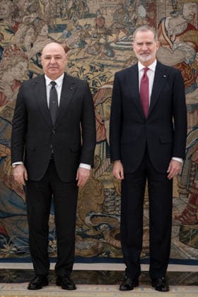 Felipe VI receives the President of Lebanon at La Zarzuela King Felipe VI receives the President of the Lebanese Republic, Joseph Aoun i , at La Zarzuela Palace, on February 2, 2026, in Madrid Spain The Lebanese President is paying a two-day state visit to Spain to discuss the possible permanence of the Spanish military in the south of the country when the UN mission FINUL 02 FEBRUARY 2026 Diego Radamé Madrid Madrid Madrid Spain  Copyright: xDiegoxRadamÃ sx 7261363
