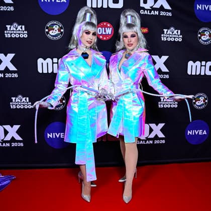 STOCKHOLM, SWEDEN 20260202 Miss Veyla Vamp and Harliy Queen from the obscene family arrive at the QX gala at Cirkus in Stockholm STOCKHOLM SWEDEN x10030x  Copyright: xJonasxEkströmer TTx QX-GALAN 2026 DP5Oc5ba1Wc