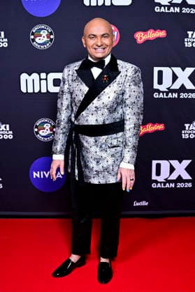 STOCKHOLM, SWEDEN 20260202 Junior Lerin arrives at the QX gala at Cirkus in Stockholm STOCKHOLM SWEDEN x10030x  Copyright: xJonasxEkströmer TTx QX-GALAN 2026 EmweVoo8HlE