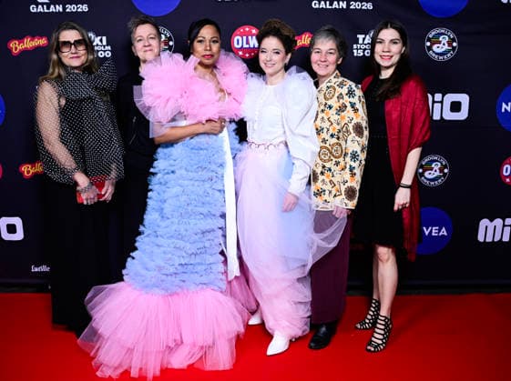 STOCKHOLM, SWEDEN 20260202 The Green Partys Janine Alm Ericson MP, Ulrika Westerlund MP, EU parliamentarian Alice Bah Kuhnke MP, spokesperson Amanda Lind MP, Emma Nohron MP and Annika Hirvonen MP arrive at the QX gala at Cirkus in Stockholm Alice Bah Kuhnke and Amanda Lind wear two newly designed garments from remake designer Stina Löving  Copyright: xJonasxEkströmer TTx QX-GALAN 2026 eQWeOuEsroI