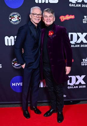 STOCKHOLM, SWEDEN 20260202 Erik Kristensen and Pekka Heino arrive at the QX gala at Cirkus in Stockholm STOCKHOLM SWEDEN x10030x  Copyright: xJonasxEkströmer TTx QX-GALAN 2026 AMxnLFUbHN4