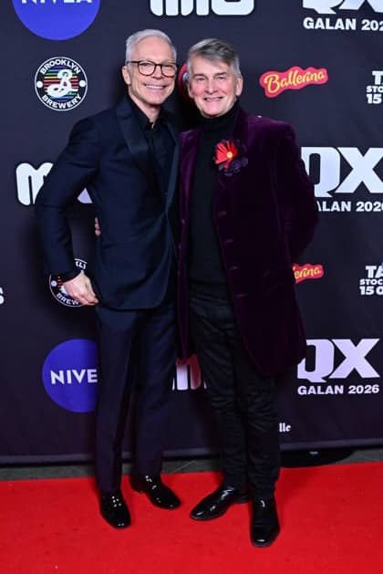 STOCKHOLM, SWEDEN 20260202 Erik Kristensen and Pekka Heino arrive at the QX gala at Cirkus in Stockholm STOCKHOLM SWEDEN x10030x  Copyright: xJonasxEkströmer TTx QX-GALAN 2026 vzGcPS3cfaA