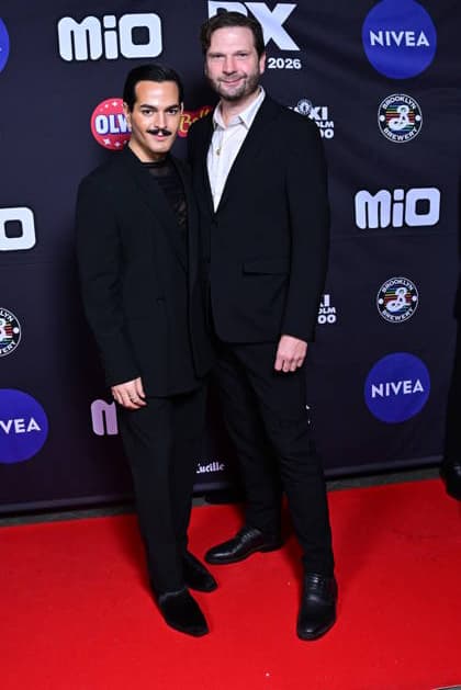 STOCKHOLM, SWEDEN 20260202 Alex Letic, nominee in the LGBTQI of the Year together with Björn Sigerhall arrives at the QX gala at Cirkus in Stockholm STOCKHOLM SWEDEN x10030x  Copyright: xJonasxEkströmer TTx QX-GALAN 2026 xCFCAwYy9H4