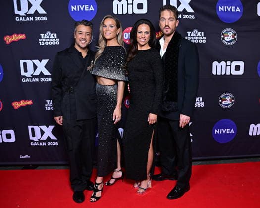 STOCKHOLM, SWEDEN 20260202 A Teens, Amit Paul, Marie Serneholt, Sara Lumholdt and Dhani Lennevald arrive at the QX gala at Cirkus in Stockholm STOCKHOLM SWEDEN x10030x  Copyright: xJonasxEkströmer TTx QX-GALAN 2026 j3a7hh3o2OE
