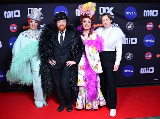 STOCKHOLM, SWEDEN 20260202 Among Dragons and Dragqueens, nominees in the category of Years keep up the good work, arrive at the QX gala at Cirkus in Stockholm STOCKHOLM SWEDEN x10030x  Copyright: xJonasxEkströmer TTx QX-GALAN 2026 yuxuNySEMTQ