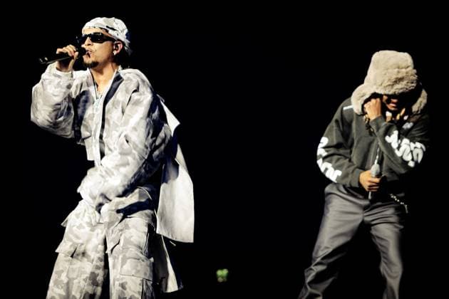 AMSTERDAM Ronnie Flex and Lil Kleine of hip-hop collective New Wave will perform at the Ziggo Dome. It was the first of five reunion concerts at the Amsterdam concert hall. RAMON VAN FLYMEN ANP netherlands out - belgium out  Copyright: xx x549489605x originalFilename: 549489605.jpg