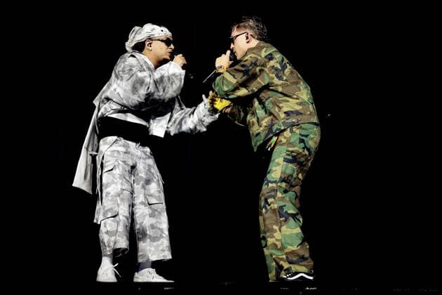 AMSTERDAM Ronnie Flex and Lil Kleine of hip-hop collective New Wave will perform at the Ziggo Dome. It was the first of five reunion concerts at the Amsterdam concert hall. RAMON VAN FLYMEN ANP netherlands out - belgium out  Copyright: xx x549489612x originalFilename: 549489612.jpg