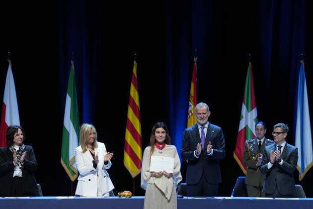 The King presides over the presentation of offices to the LXXIV promotion of the Judicial Career The Attorney General of the State, Teresa Permato, the President of the Supreme Court and the CGPJ, Isabel Perelló, the King of Spain, Felipe VI, and the Minister of the Presidency, Félix Bolanos, during the presentation of offices to the LXXIV promotion of the Judicial Career, at the International Convention Center of Barcelona CCIB, on February 3, 2026, in Barcelona, Catalonia Spain The King presided over the presentation of the offices to the 121 members of the seventy-fourth promotion of the Judicial Career, 85 women and 36 men 03 FEBRUARY 2026 Spain Copyright: xDavidxZorrakinox 7262642