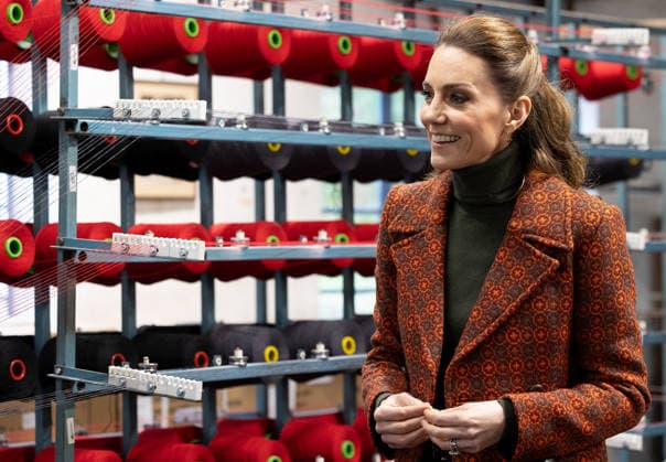 . 03 02 2026. Haverfordwest, United Kingdom. Kate Middleton, the Princess of Wales, during a visit to the Melin Tregwynt woollen mill in Wales. United Kingdom.  xPoolx xi-Imagesx IIM-26541-0008