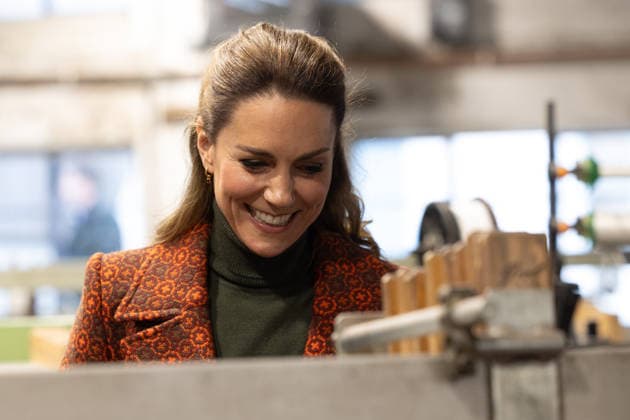 . 03 02 2026. Haverfordwest, United Kingdom. Kate Middleton, the Princess of Wales, during a visit to the Melin Tregwynt woollen mill in Wales. United Kingdom.  xPoolx xi-Imagesx IIM-26541-0011