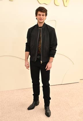 Apple TV Press Day Brandon Flynn arriving to Apple TV Press Day at Barker Hanger on February 03, 2026 in Santa Monica, CA. Santa Monica Barker Hanger California USA Copyright: xLISAxOConnor AFF-USA.comx