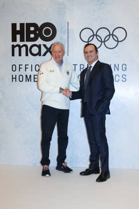 Milan, HBO Max, Official Streaming Home of the Olympics, photocall to present streaming coverage of the XXV Winter Olympic Games Milan Cortina 2026. Pictured: Alessandro Araimo (CEO Warner Bros Discovery Southern Europe), Luciano Buonfiglio (CONI President)  Copyright: xAlessandroxBremecx xipa-agency.netx xx IPA_Agency_IPA70936518