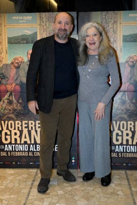 Milan, photocall for the film We ll Work When We Grow Up - Antonio Albanese, Rita I. Giacchetti  Copyright: xAlbertoxTerenghix xipa-agency.netx xComi Terenghix IPA_Agency_IPA70936535
