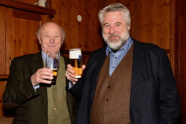 Hans Stadlbauer Schauspieler Dieter Fischer Schauspieler Muenchen 03.02.2026 Augustiner Stammhaus Iberl Buehne Premiere Weiberwirtschaft Foto Muenchen