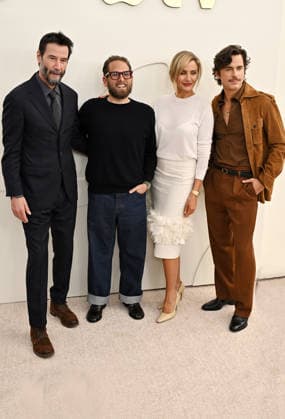 03 February, 2026 - Los Angeles, California -Keanu Reeves, Jonah Hill, Cameron Diaz, Matt Bomer . Apple TV Press Day held at Barker Hangar in Los Angeles. Santa Monica USA - ZUMAa123 20260203_zaa_a123_276 Copyright: xADx