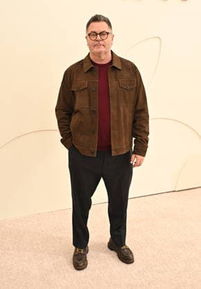03 February, 2026 - Los Angeles, California - Nick Offerman. Apple TV Press Day held at Barker Hangar in Los Angeles. Santa Monica USA - ZUMAa123 20260203_zaa_a123_461 Copyright: xADx