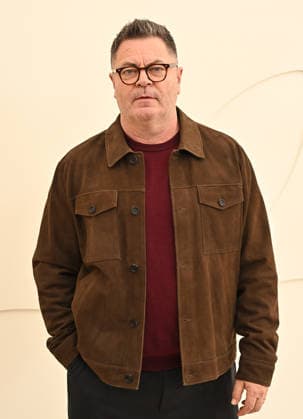 03 February, 2026 - Los Angeles, California - Nick Offerman. Apple TV Press Day held at Barker Hangar in Los Angeles. Santa Monica USA - ZUMAa123 20260203_zaa_a123_440 Copyright: xADx