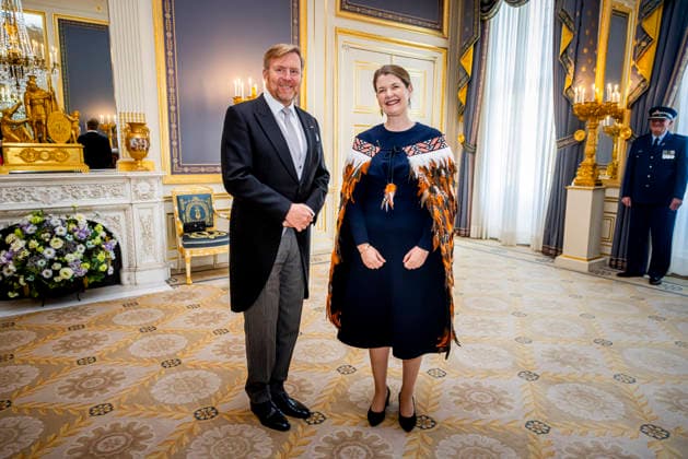 04-02-2026 Palace King Willem-Alexander during the credentials (geloofsbrieven) of the Ambassador of New Zealand, Her Excellency C.M. Frater, at palace Noordeinde in The Hague. Â  Copyright: xPPEx