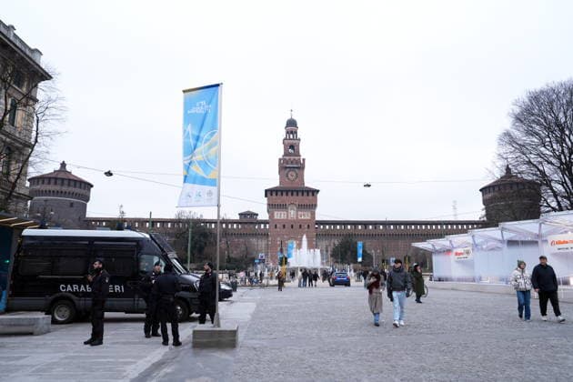 Milan, Pavilion, Alibabai Store in front of the Sforza Castle for the Milan Cortina 2026 Olympics and Paralympics  Copyright: xDuilioxPiaggesix xipa-agency.netx xDuilioxPiaggesix IPA_Agency_IPA70958081