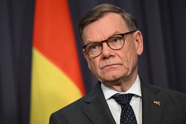News Bilder des Tages GERMAN FOREIGN MINISTER VISIT, German Foreign Minister Dr Johann Wadephul speaks to the media during a press conference at Parliament House in Canberra, Thursday, February 5, 2026. ( NO ARCHIVING CANBERRA AUSTRALIAN CAPITAL TERRITORY AUSTRALIA  Copyright: xLUKASxCOCHx 20260205186759898280