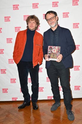8th Trophees mediaClub Elles - Paris Alex Lutz and Manuel Alduy (Trophee de l Homme feministe) attending the 8th ceremony of the Trophees mediaClub’Elles, held at Hotel de Lassay (French National Assembly), in Paris, France, on February 4th, 2026. Photo by Mireille Ampilhac ABACAPRESS.COM Paris France  Copyright: xAmpilhacxMireille ABACAx