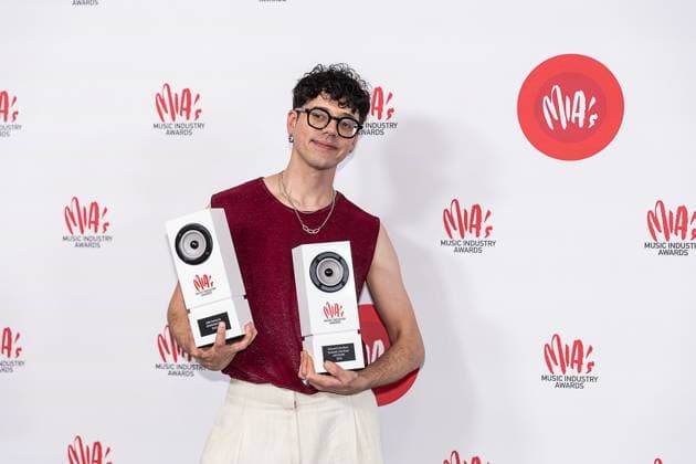 Dressed Like Boy pictured during the 18th edition of the MIA s, Music Industry Awards, award show, in Brussels, Wednesday 04 February 2026. The MIA awards are handed out by the VRT and VI.BE.  JAMESxARTHURxGEKIERE 161169676