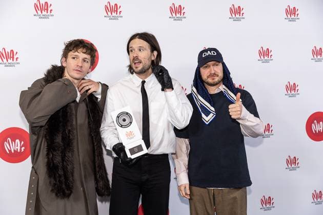 Band Bazart pictured during the 18th edition of the MIA s, Music Industry Awards, award show, in Brussels, Wednesday 04 February 2026. The MIA awards are handed out by the VRT and VI.BE.  JAMESxARTHURxGEKIERE 161169808