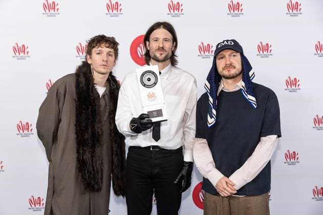 Band Bazart pictured during the 18th edition of the MIA s, Music Industry Awards, award show, in Brussels, Wednesday 04 February 2026. The MIA awards are handed out by the VRT and VI.BE.  JAMESxARTHURxGEKIERE 161169847