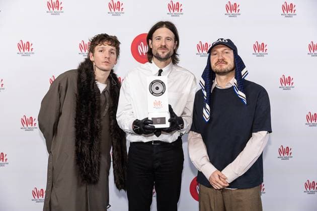 Band Bazart pictured during the 18th edition of the MIA s, Music Industry Awards, award show, in Brussels, Wednesday 04 February 2026. The MIA awards are handed out by the VRT and VI.BE.  JAMESxARTHURxGEKIERE 161169855