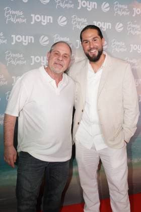 Promis unter Palmen Premiere 2026. Frank Dziwak und Maurice Dziwak bei der Premiere des Realityformats Promis unter Palmen im CINENOVA Koeln am 04.02.2026. Koeln CINENOVA Nordrhein-Westfalen