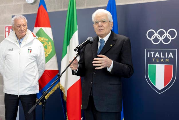 February 5, 2026, Milan, Rome, Italy: The President of the Republic Sergio Mattarella during his visit to the Milan Cortina 2026 Olympic Village. Milan, Italy 05 Feb 2025 Milan Italy  - ZUMAa289 20260205_zia_a289_015 Copyright: xPaulxGiandottix