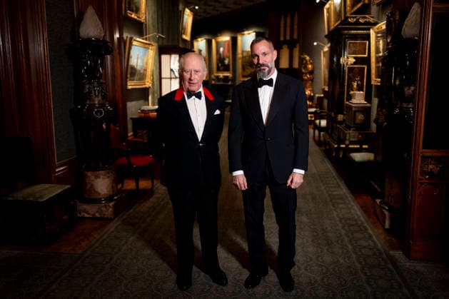 . 04 02 2026. Windsor, United Kingdom. King Charles III with the Aga Khan at a private dinner at Windsor Castle, United Kingdom.  xPoolx xi-Imagesx IIM-26550-0002