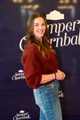 Annika Lau beim Fototermin zum SemperOpernball 2026 in der Semperoper. Dresden, 05.02.2026