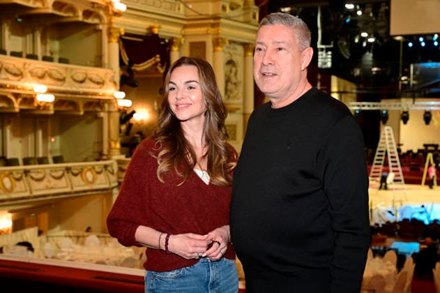 Annika Lau und Joachim Llambi beim Fototermin zum SemperOpernball 2026 in der Semperoper. Dresden, 05.02.2026