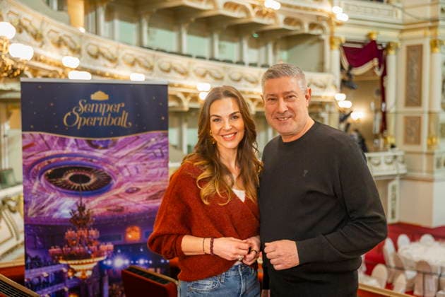 Entertainment Bilder des Tages SemperOpernball 2026 Medientermin vor dem SemperOpernball 2026, Annika Lau , Joachim Llambi, Ball-Moderatoren Dresden Sachsen Deutschland