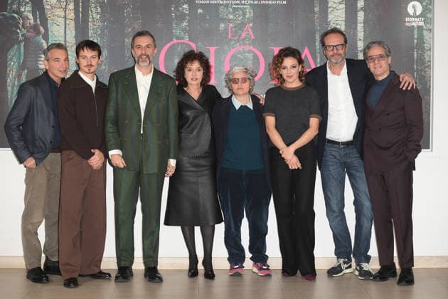 Photocall of the movie -La gioia- Cinema Barberini- Rome, Italy Nicola Giuliano;Saul Nanni;Nicolangelo Gelormini;Valeria Golino;Viola Prestieri;Jasmine Trinca;Massimo Proietti;Francesco Colella Photocall of the movie -La gioia- Cinema Barberini- Rome, Italy 5th February 2026 SGPItalia id 134454 Not Exclusive  Copyright: xx