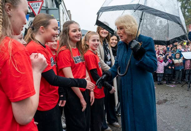 . 05 02 2026. Dedham, United Kingdom. King Charles III and Queen Camilla during a visit to the Sun Inn in Dedham,Essex, United Kingdom  xPoolx xi-Imagesx IIM-26552-0014