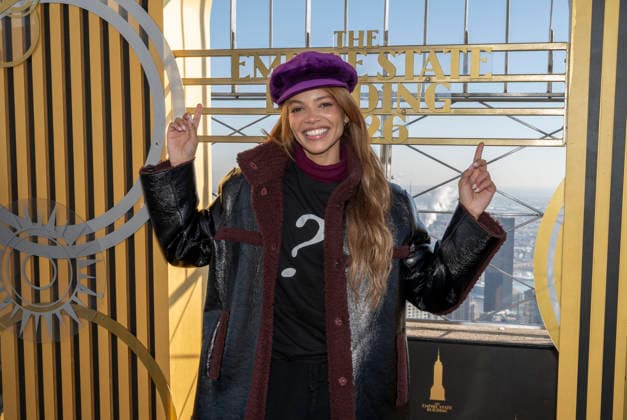 February 5, 2026, New York, New York, USA: LESLIE GRACE visits the Empire State Building on a visit to New York City. 5 February 2026 New York USA - ZUMAa265 20260205_zep_a265_021 Copyright: xEricxAcquayex