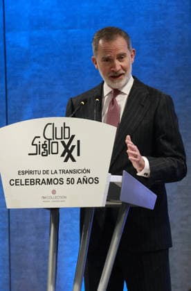 Felipe VI presides over the celebration of the 50th anniversary of the Club Siglo XXI King Felipe VI presides over the celebration of the 50th anniversary of the Club Siglo XXI, on February 5, 2026, in Madrid Spain The Club, founded in 1969 became a reference of the debate during the Transition hosting the famous presentation of Santiago Carrillo, Secretary General of the PCE, in 1977 by the Minister of Information and Tourism during the dictatorship, Manuel Fraga GENTE CLUB José Madrid Madrid Madrid Espana  Copyright: xJosÃ xRuizx 7268683