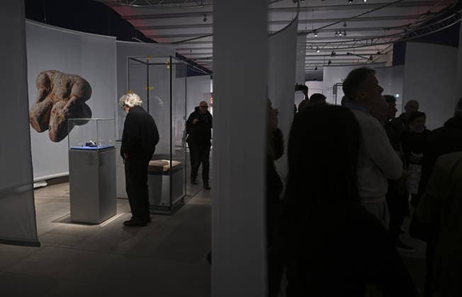 Gobeklitepe exhibition to open in Germany BERLIN, GERMANY - FEBRUARY 5: Gobeklitepe, known as the world’s oldest settlement and listed as a UNESCO World Heritage site, and the surrounding Tas Tepeler region are to be introduced with 93 selected artifacts in an exhibition in Germany, presenting the artistic expressions of early settled communities from birth and daily life to death across eight thematic sections, ahead of its opening in Berlin, Germany, on February 5, 2026. Halil Sagirkaya Anadolu Berlin Germany. Editorial use only. Please get in touch for any other usage.  Copyright: x2026xAnadoluxHalilxSagirkayax