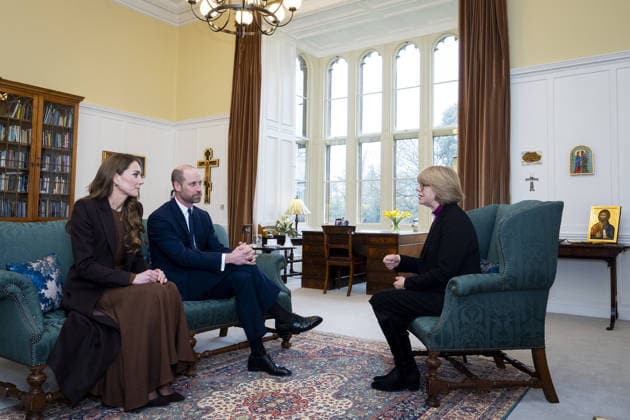 The Prince and Princess of Wales attend an audience with the Archbishop of Canterbury The Prince and Princess of Wales attend an audience with the Archbishop of Canterbury, Dame Sarah Mullally, in the Archbishop s study at Lambeth Palace, London, UK, on the 5th February 2026. Picture by Aaron Chown WPA-Pool London Lambeth Palace London United Kingdom  WHA-0807