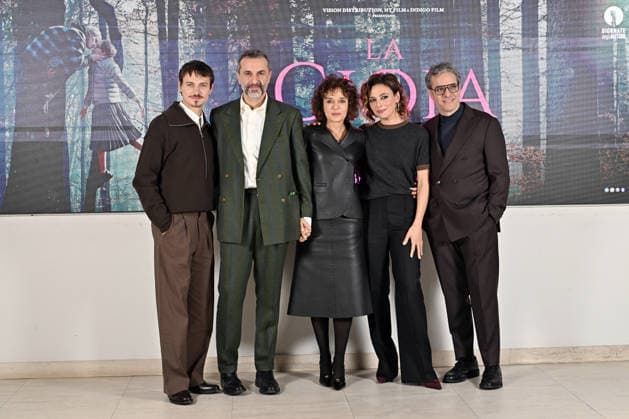 Photocall of the film La Gioia February 5, 2026, Rome. Presentation of the film La Gioia. Pictured is director Nicolangelo Gelormini and the cast, including Saul Nanni, Valeria Golino, Jasmine Trinca, and Francesco Colella., Credit:Maria Laura Antonelli Avalon Italy., Rome  Copyright: xMariaxLauraxAntonellix xAvalonx 1072313035