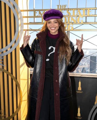 February 5, 2026, New York, Ny, United States: Leslie Grace visits the Empire State Building. Held at Empire State Building in New York. Zuma Press February 5, 2026. New York United States - ZUMAp281 20260205_zea_p281_021 Copyright: xPhotoxImagexPressx