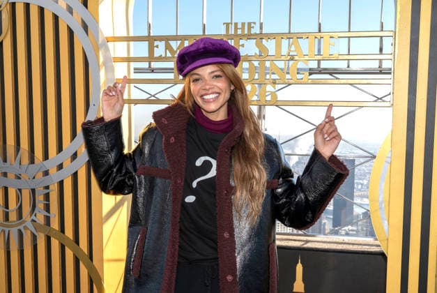 February 5, 2026, New York, Ny, United States: Leslie Grace visits the Empire State Building. Held at Empire State Building in New York. Zuma Press February 5, 2026. New York United States - ZUMAp281 20260205_zea_p281_023 Copyright: xPhotoxImagexPressx